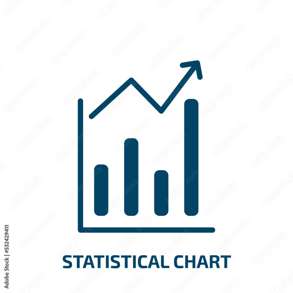 Poster statistical chart icon from business collection. filled statistical chart, chart, graph glyph icons 