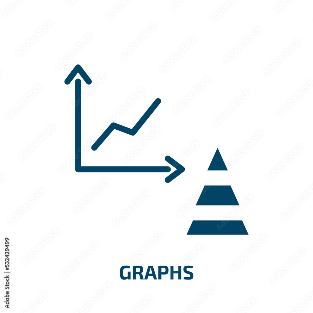 Poster graphs icon from business collection. filled graphs, graph, growth glyph icons isolated on white bac