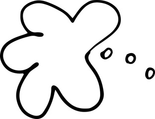 Doodle set with bubbles speech. Cartoon style. Business communication Concept graphic design element. Dialog frame. Cloud, Chat message icon.