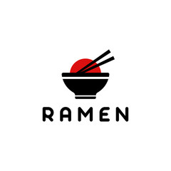 Japanese Food Ramen Symbol Logo Design