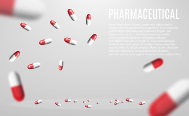 Image with capsules. Pharmaceuticals, pills.