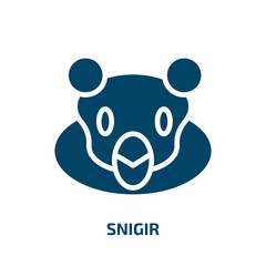 snigir icon from animals collection. Filled snigir, animals, 50 glyph icons isolated on white background. Black vector snigir sign, symbol for web design and mobile apps
