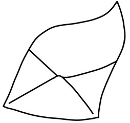 Post mail envelop to send letter, wedding invitation, birthday congratulation postcard. Delivering information old way offline. Hand drawn illustration, cartoon vintage line style drawing.