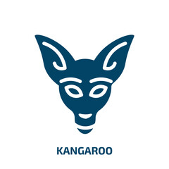 kangaroo icon from animals collection. Filled kangaroo, wildlife, nature glyph icons isolated on white background. Black vector kangaroo sign, symbol for web design and mobile apps