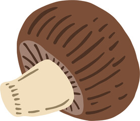 doodle freehand sketch drawing of mushroom vegetable.