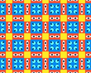 Abstract multicolored Seamless Pattern Illustration Background Texture In Geometric Ornamental Style