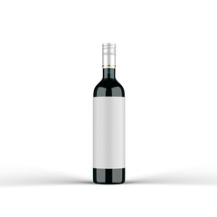 Wine Glass Bottle Label Mockup