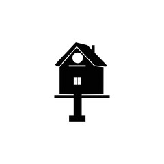 Bird house wooden nest icon