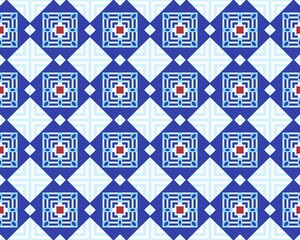 Geometric seamless abstract fabric Design with multicolor Pattern native tribal symmetrical Perfect