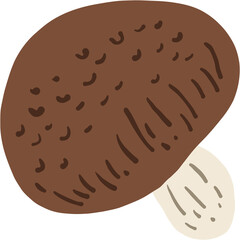 doodle freehand sketch drawing of shitake mushroom vegetable.