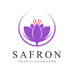 safron flower logo