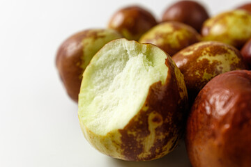 apple jujube on a white background