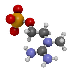 Creatinol-O-Phosphate or COP molecule, 3D rendering.