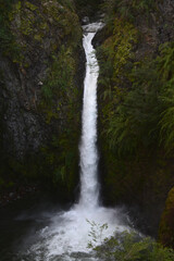 Fototapeta na wymiar waterfall in patagonia argentina, waterfall santa ana in neuquen