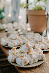 Fototapeta na wymiar wedding sweet favors for guests