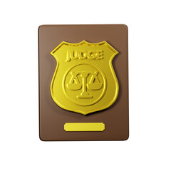 3D Icon Judge Badge