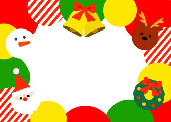 クリスマス　フレーム　かわいい　イラスト
