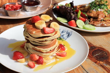 Breakfast is the first meal of the day usually eaten in the morning. Various 