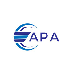 APA letter logo. APA blue image on white background. APA vector logo design for entrepreneur and business. APA best icon. 
 - obrazy, fototapety, plakaty