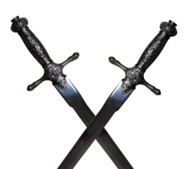 Fotobehang two medieval swords crossed  © Visualmind