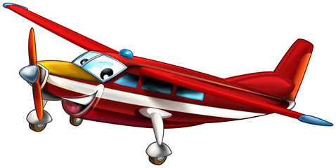 cartoon funny fireman plane isolated illustration for children © honeyflavour