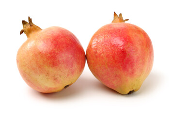 Juicy pomegranate on white background