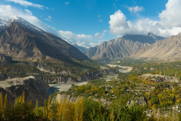 Fototapeta na wymiar Landscape of Pakistan in autumn season