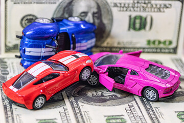 Concept: rise in price of car repair after the accident, due to the lack of spare parts