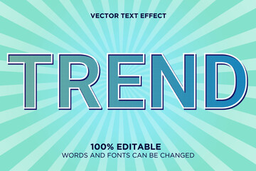 Editable text effect trend design