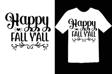 Happy fall y'all svg design