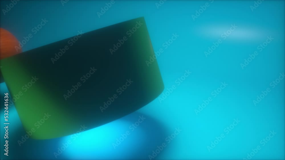 Poster circle geometry with neon. computer generated 3d render