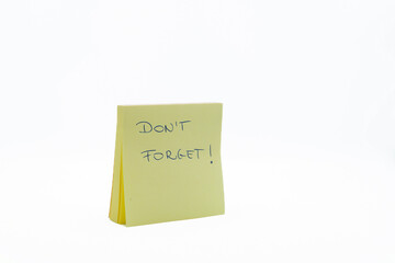 Don't forget - sticky notes