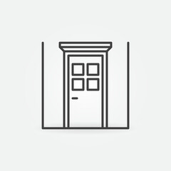 Fiberglass Door vector concept icon in thin line style