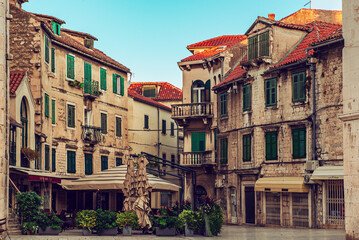 Fototapeta premium Fruit square in Split, Croatia
