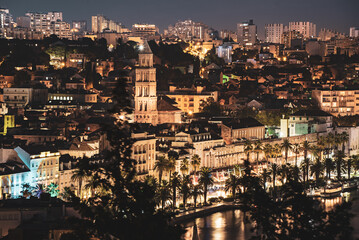Obraz premium Split at night, Croatia