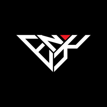 ENK letter logo creative design with vector graphic, ENK simple and modern logo in triangle shape.