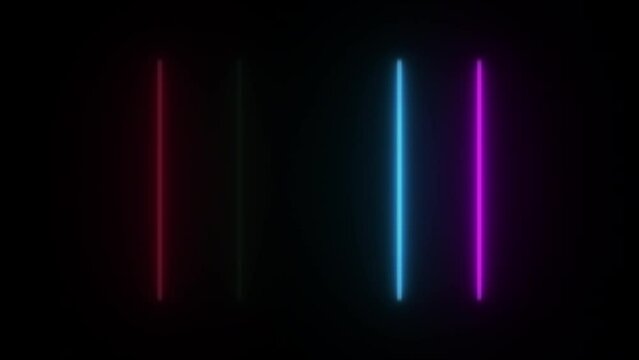Concept 86-N1 Animated abstract neon light with led light effect and flickering pattern.