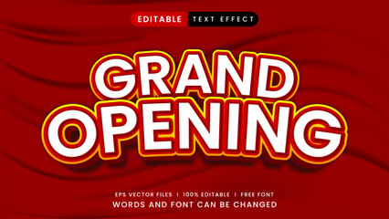 Grand Opening Editable Text Effect