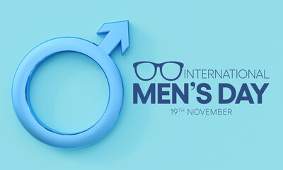 International Men's day (IMD) is observed every year on November 19, to recognize and celebrate the cultural, political, and socioeconomic achievements of men. 3D Rendering