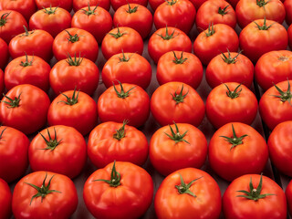 ripe red tomatoes at a farmer's market