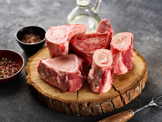 Beef Bones for Making Broth. Raw beef bones for soup - 532444065