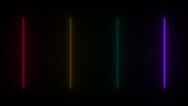 Concept 90-N1 Animated abstract neon light with led light effect and flickering pattern.