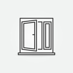 House Window linear vector concept minimal icon