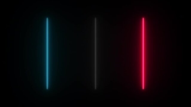 Concept 91-N1 Animated abstract neon light with led light effect and flickering pattern.