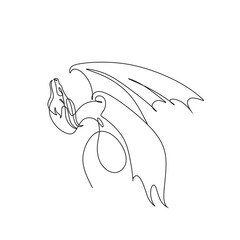 Dragon line on the white background