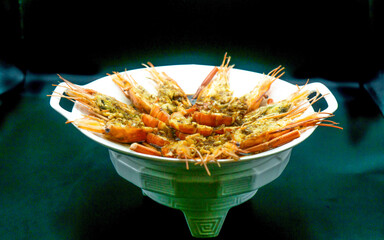 Stir-fried Lobster isolation background