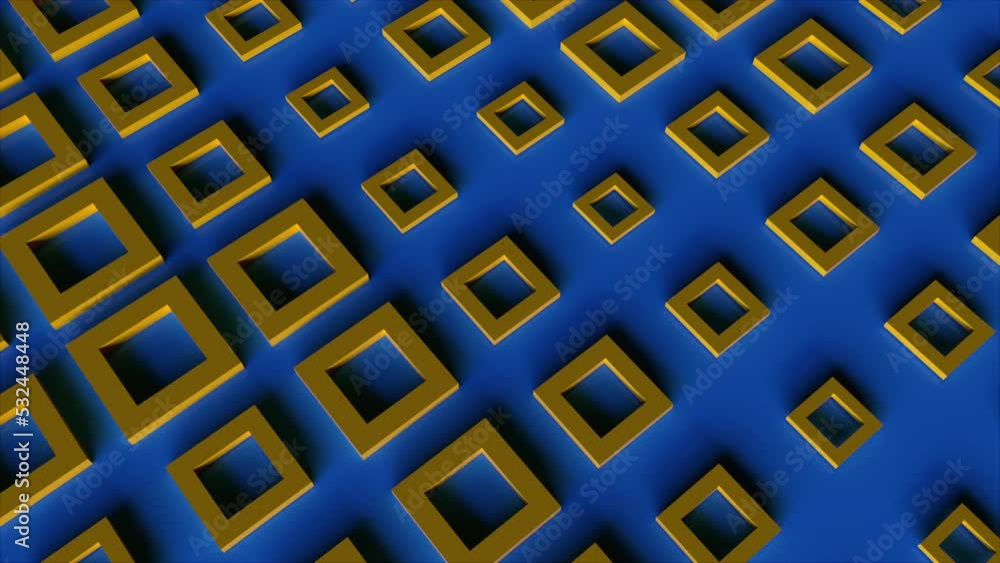 Aufkleber 3d squares. computer generated 3d render