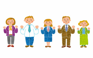 ビジネスパーソンのセット　やる気