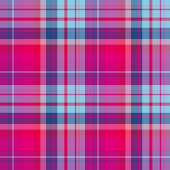 Seamless pattern in excellent bright purple, pink and blue colors for plaid, fabric, textile, clothes, tablecloth and other things. Vector image.
