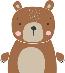 Abstract baby hippopotamus Png, boho baby animal, cute animal isolated, funny hipo, adorable hippopotamus for print, Png illustration